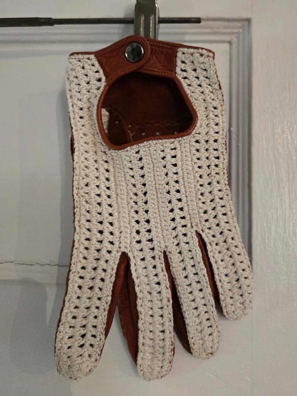 ITALIAN WOOL/LEATHER DRIVING GLOVES SIZE M/7